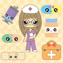 Kawaii Doctor Clipart - Cute Nurse, Medical Clip Art ...