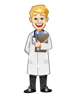 A Health Professional Smiling While Holding A Medical Report ...