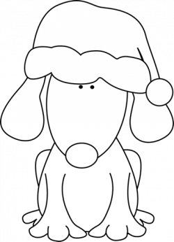 Black and White Santa Dog | Clip Art-Animals | Pinterest | Santa ...