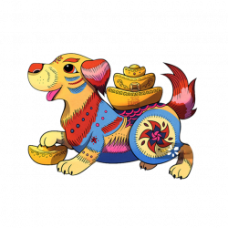 Creative Dog, Chinese New Year, Dog, Colorful Dog PNG and PSD File ...