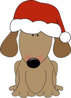 Dog Wearing a Santa Hat | Christmas clip art | Pinterest | Christmas ...