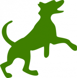 Green Dog Clipart