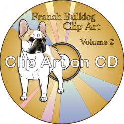 Clip Art on CD - French Bulldog Clip Art Volume 2 — Argostar Dog Art