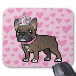 Cute Cartoon Brindle French Bulldog Mousemat | art | Pinterest ...