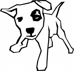 dog simple drawing 5 black white line art scalable vector graphics ...