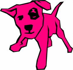 Pink Dog Clip Art at Clker.com - vector clip art online, royalty ...