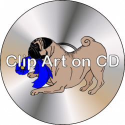 Clip Art on CD - Pug Clipart Sampler — Argostar Dog Art