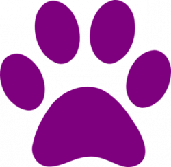Purple Paw Print Clip Art at Clker.com - vector clip art online ...