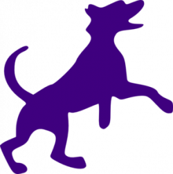Purple Dog Clipart
