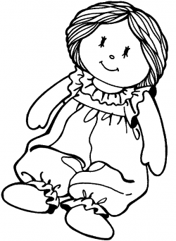 Baby doll clipart black and white - Clip Art Library