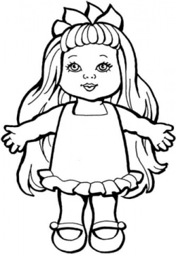 Doll coloring page | Free Printable Coloring Pages