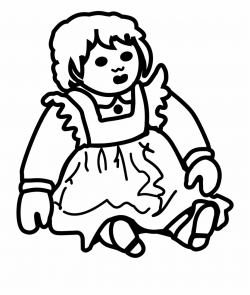 Clipart - Doll Black And White Png, Transparent Png Download ...
