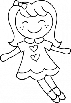 Baby doll clipart black and white - Clip Art Library
