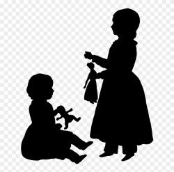 Victorian Silhouette Clipart - Transparent Background Doll ...