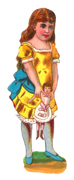 Antique Images: Victorian Girl Playing with Dolls Images ...