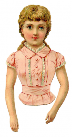 Victorian Clip Art - Pretty Pink Scrap Girl or Paper Doll ...