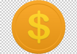 Symbol trademark yellow orange circle, Coin us dollar ...