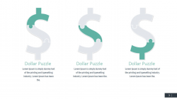 Currency Symbols Puzzle Shapes for PowerPoint