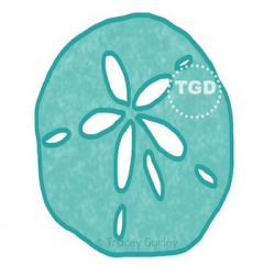 Turquoise Sand Dollar - sand dollar clip art Printable Tracey Gurley Designs