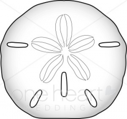 Sand Dollar Clipart | Beach Wedding Clipart