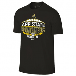 Appalachian State Mountaineers Black 2017 Dollar General Bowl Bound T-Shirt
