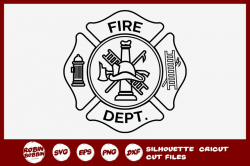 Firefighter Badge Logo SVG - Firefighter SVG