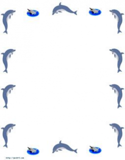 free printable animal stationary borders | dolphin border paper ...