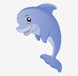 Dolphin Clipart Kid - Cartoon Dolphin Clipart Png Transparent Png ...