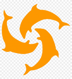 Anguilla Ring Of Dolphins - Orange Clipart Dolphin, HD Png Download ...