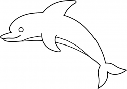 Best Dolphin Outline #9713 - Clipartion.com