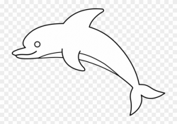 Dolphins Clipart Simple - Dolphin Clipart Black Background, HD Png ...