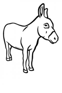 Donkey clip art black and white free clipart images - Clipartix