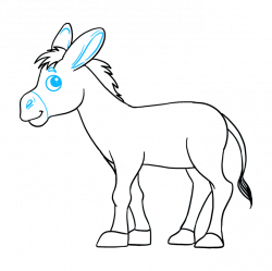 Donkey clipart easy, Donkey easy Transparent FREE for ...