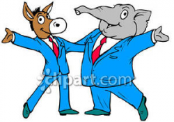 The Republican Elephant Posing With the Democratic Donkey ...