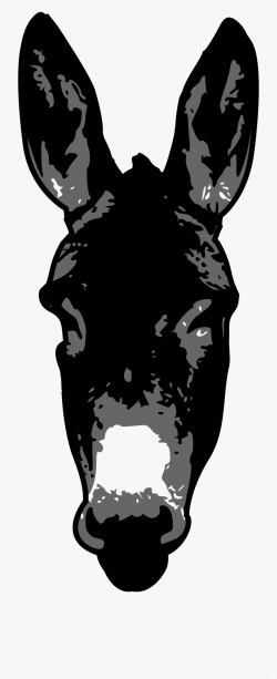 Donkey Clipart Donkey Face - Donkey Head Silhouette #2595404 ...