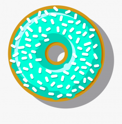 Blueberry Blues Donut - Circle Cute Hd Png #895765 - Free ...