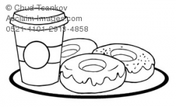 Clipart Illustration of A Coloring Page of a Cup of Coffee ...