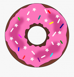 Stars And Sprinkles Donut - Donut Clipart Transparent ...