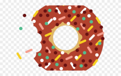 Red Clipart Donut - Bitten Donut Clipart Png Transparent Png ...