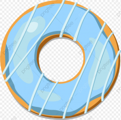 Hand Painted Blue Donut, Donut Clipart, Hand, Simple PNG Transparent ...