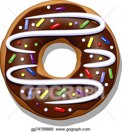 Vector Stock - Chocolate donut. Clipart Illustration gg74799885 ...