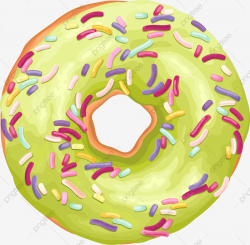 Green Donut, Donut Clipart, Green, Grain PNG Transparent Image and ...