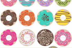 Donut Clipart SET