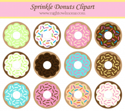 Free Sprinkle Donut Clipart | Night Owl Moms | Donut decorations ...