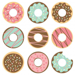 Donut Cut Files + Clip Art - Freebie Friday - Hey, Let\'s Make Stuff
