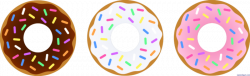 Donuts Set Chocolate Vanilla Strawberry Clip Art - Sweet Clip Art