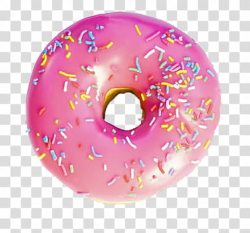 Donuts and Cupcakes, strawberry donut with sprinkles transparent ...
