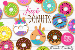 Donut Clipart and Vectors ~ Illustrations ~ Creative Market