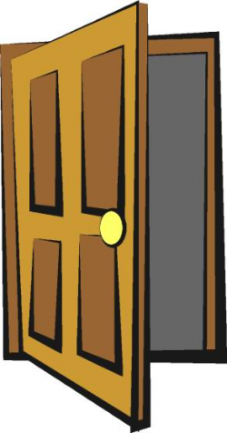 Open Door Clipart Cartoon Pencil And In Color Door, Brown ...