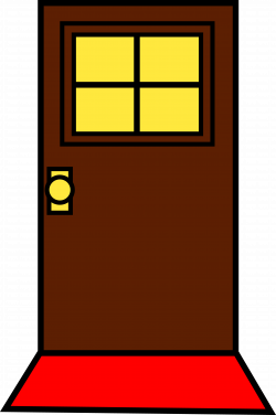 Brown door for clipart free image